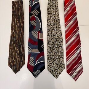 Elegant Men's Tie Collection - Red, Blue, Brown Patterns